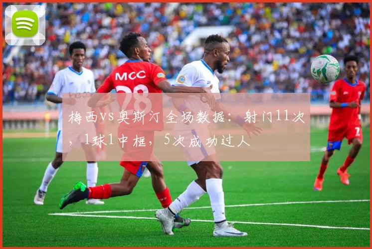 梅西vs奥斯汀全场数据：射门11次，1球1中框，5次成功过人